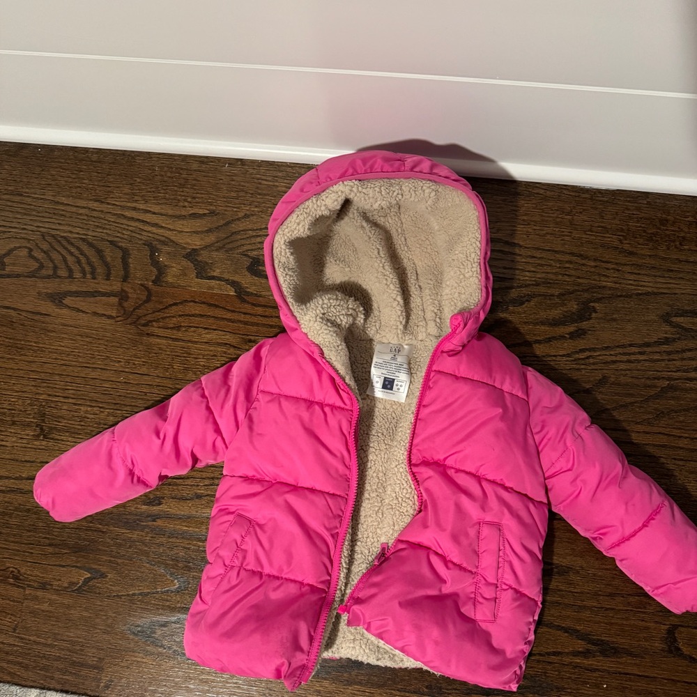 Gap fleece lined winter coat size 4 toddler